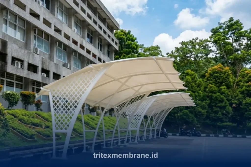kanopi membrane parkiran perkantoran